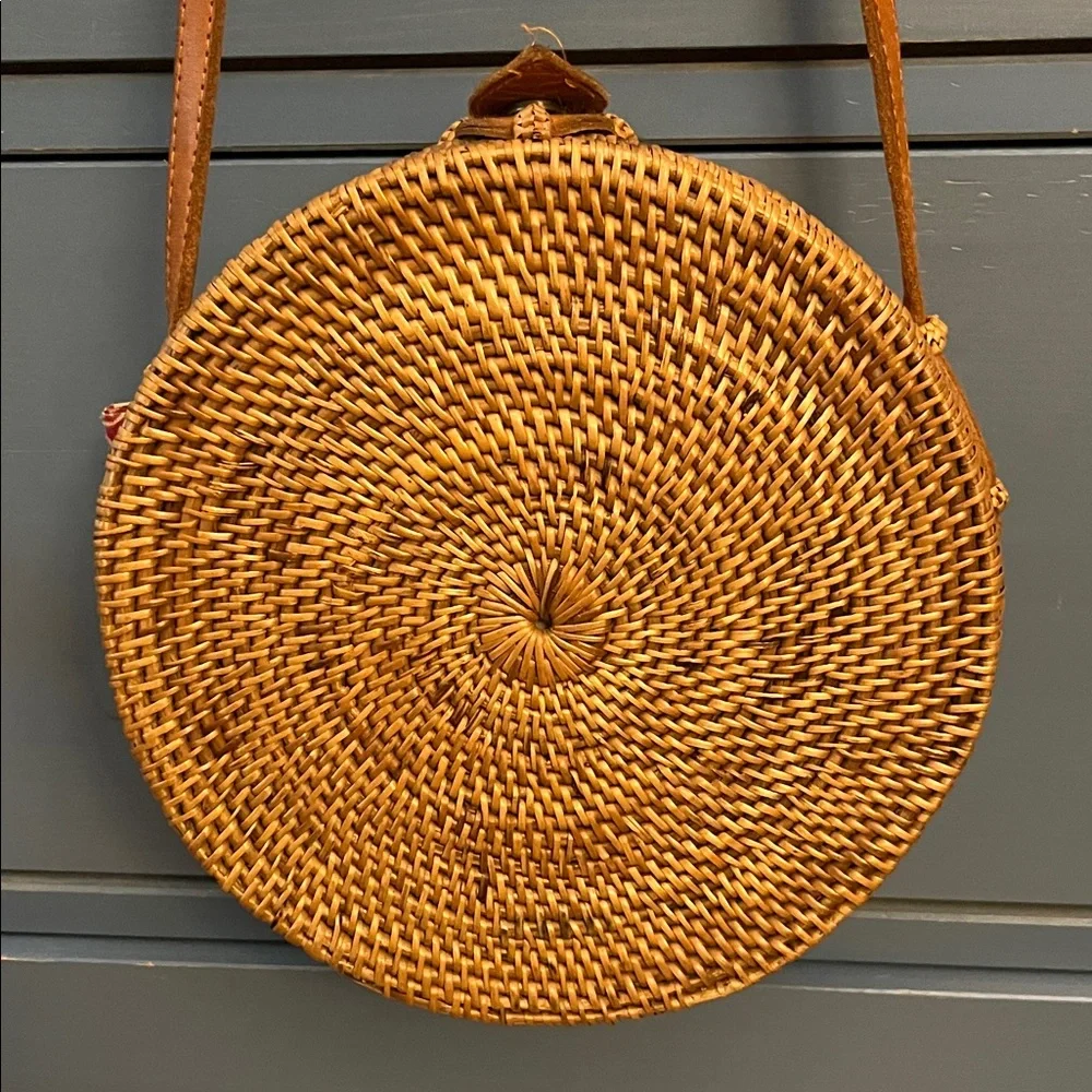 Studio Collection Hand woven in Bali Round Rattan Bag